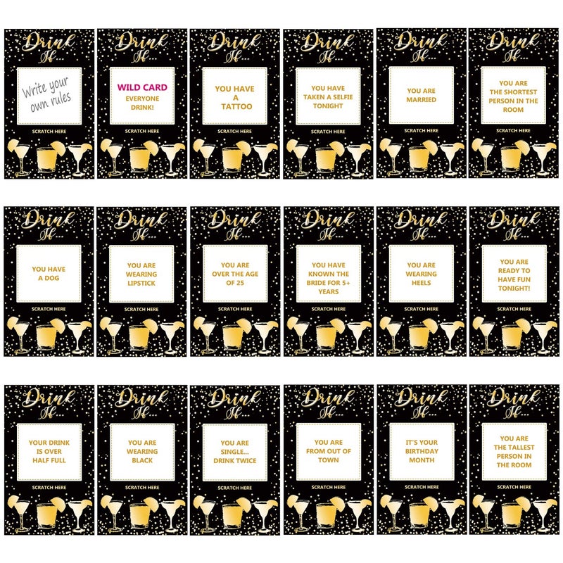 ukebobo Bachelorette Party Drinking Games Drink If Games Scratch Off Cards Perfect for Night Out Activity,Bridal Showers,Bridal Parties,Wedding Showers,Engagement and Birthday-40 Sheets - Image 3